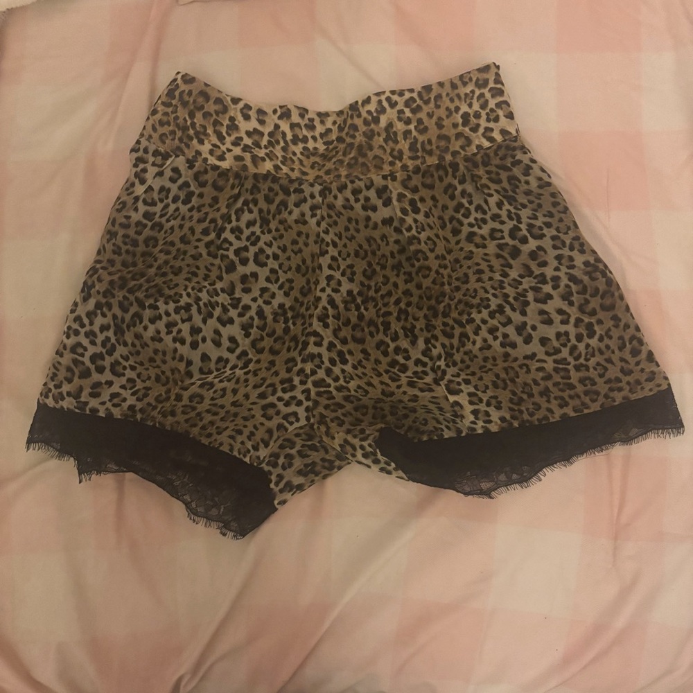 lf millau leopard print lace shorts ♡